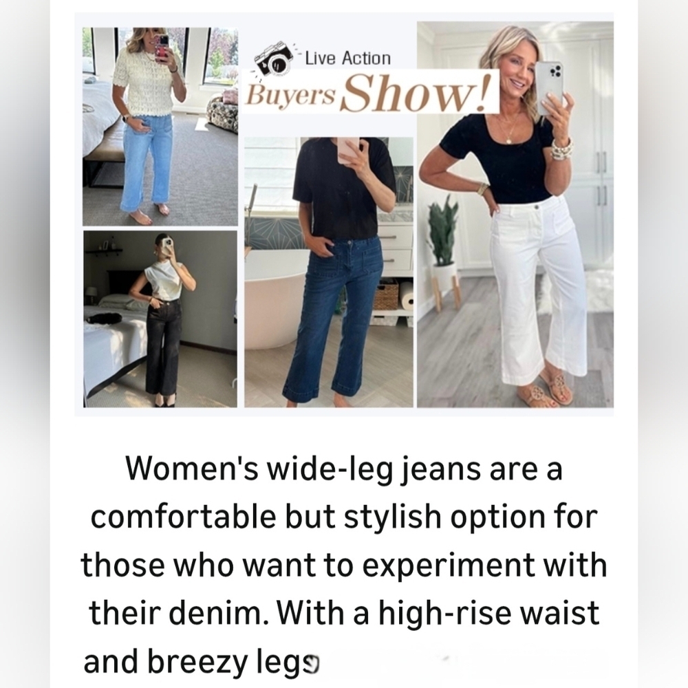 KUNMI Women's Wide Leg High Waisted Stretchy Straight Leg Jeans #1095 NWOT - Picture 11 of 12